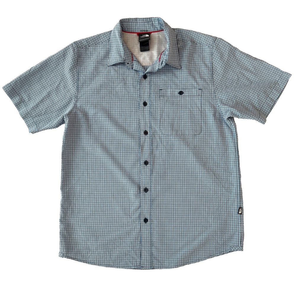 The North Face Men's Checkered Short Sleeve Button Shirt Size M